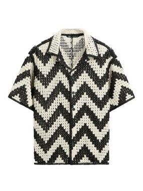 Zara men’s crochet top